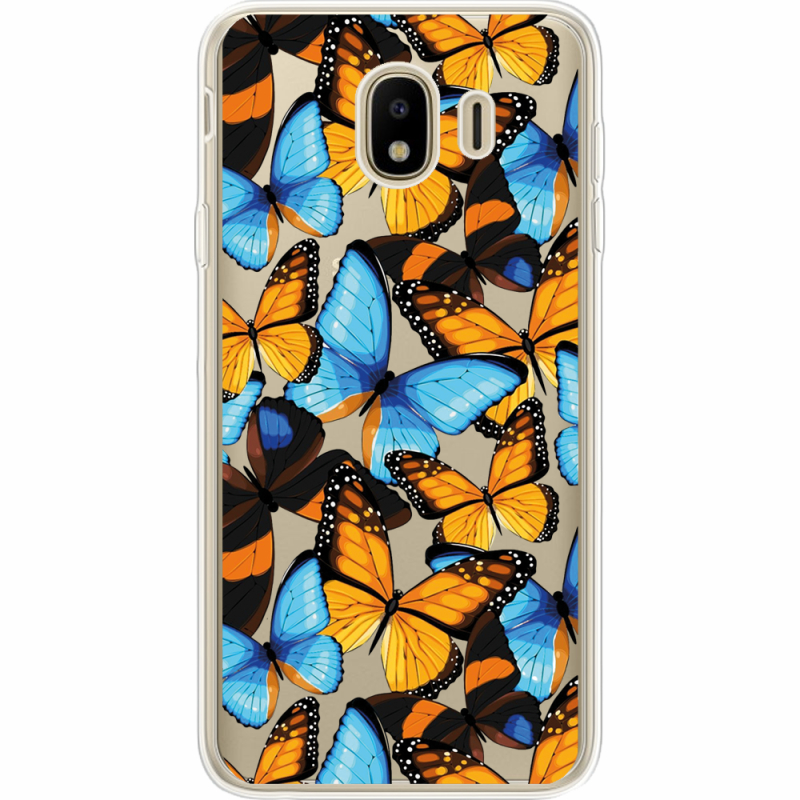 Прозрачный чехол Uprint Samsung J400 Galaxy J4 2018 Butterfly Morpho