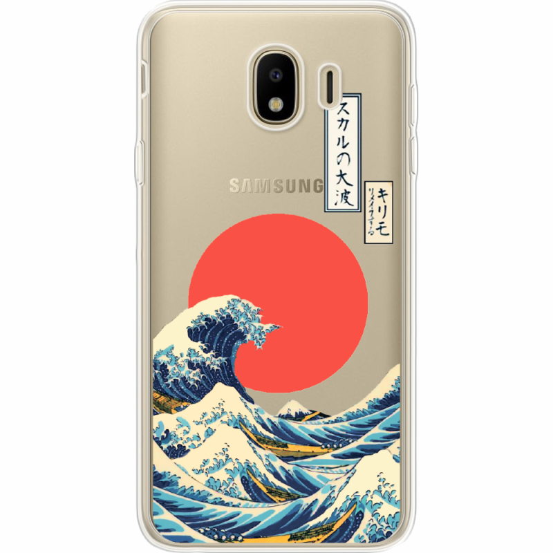 Прозрачный чехол Uprint Samsung J400 Galaxy J4 2018 Большая волна в Канагаве