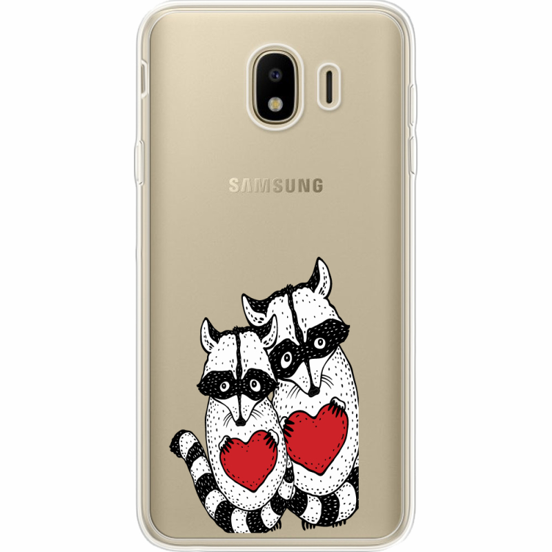Прозрачный чехол Uprint Samsung J400 Galaxy J4 2018 Raccoons in love