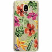 Прозрачный чехол Uprint Samsung J400 Galaxy J4 2018 Tropical Flowers