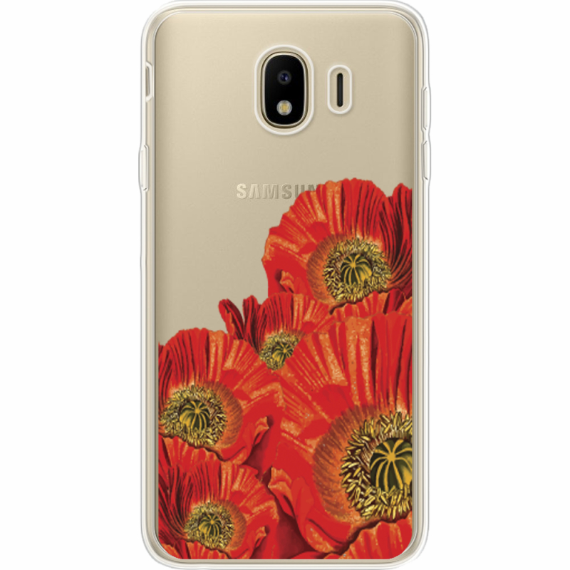 Прозрачный чехол Uprint Samsung J400 Galaxy J4 2018 Red Poppies