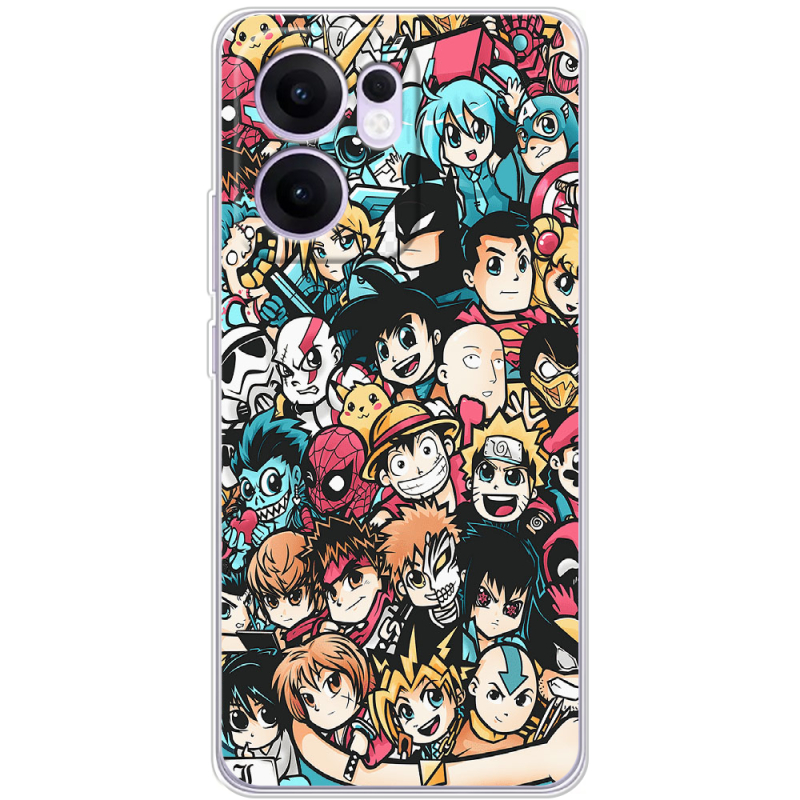 Чохол BoxFace OPPO Reno 13 F Anime Stickers
