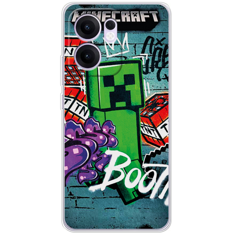 Чохол BoxFace OPPO Reno 13 F Minecraft Graffiti