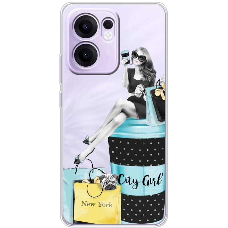 Прозорий чохол BoxFace OPPO Reno 13 F City Girl
