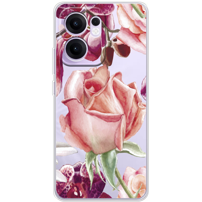 Прозорий чохол BoxFace OPPO Reno 13 F Rose