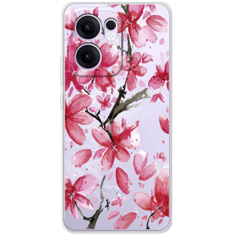 Прозорий чохол BoxFace OPPO Reno 13 F Pink Magnolia