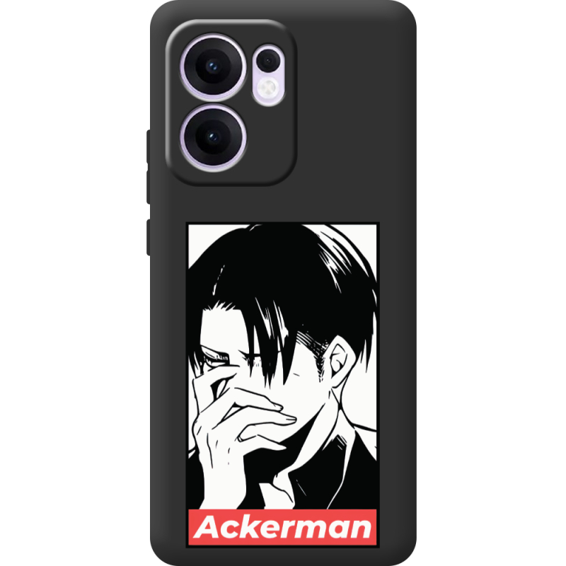 Чорний чохол BoxFace OPPO Reno 13 F Attack On Titan - Ackerman