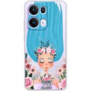 Прозорий чохол BoxFace OPPO Reno 13 Pro 5G Blue Hair
