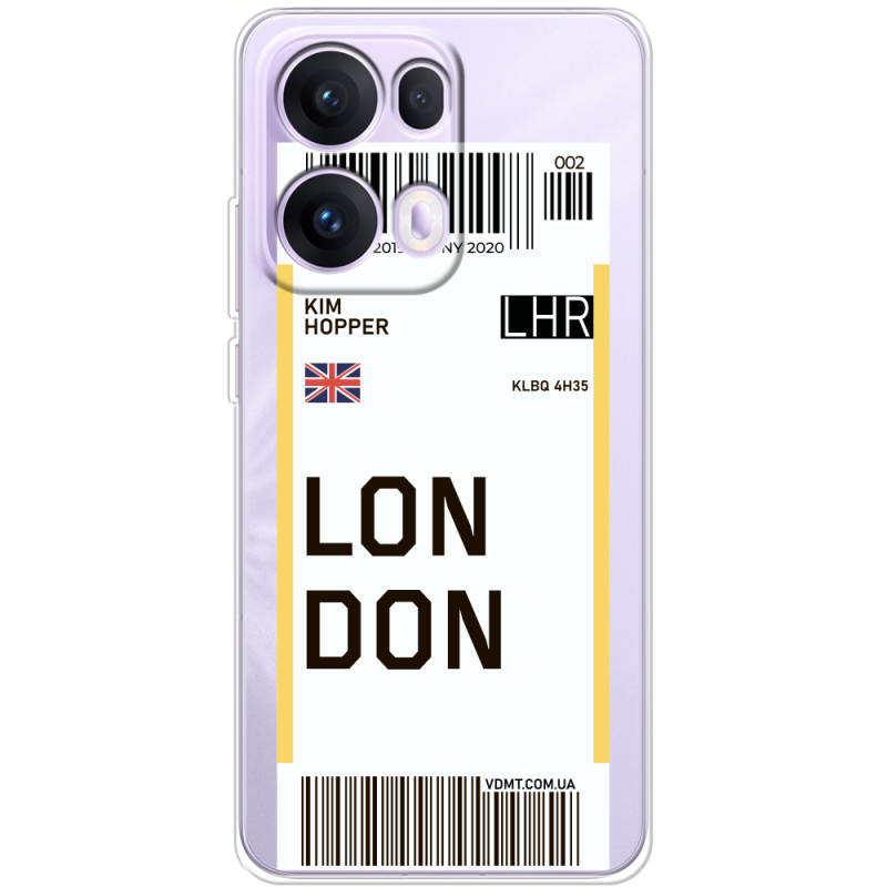 Прозорий чохол BoxFace OPPO Reno 13 Pro 5G Ticket London