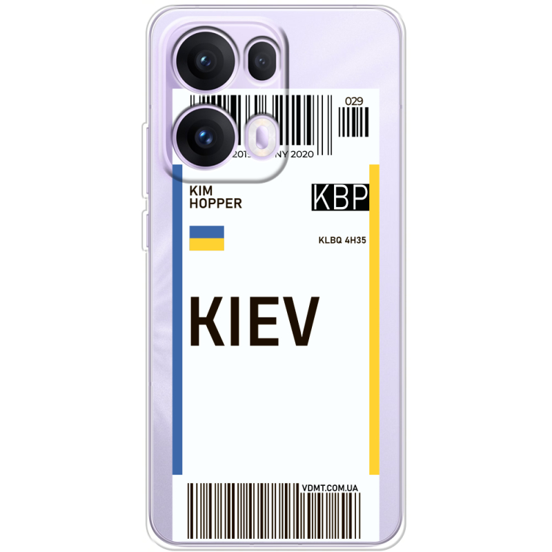 Прозорий чохол BoxFace OPPO Reno 13 Pro 5G Ticket Kiev