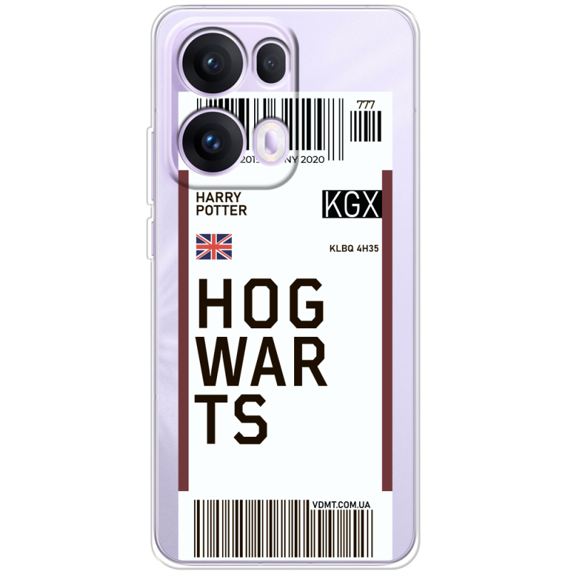 Прозорий чохол BoxFace OPPO Reno 13 Pro 5G Ticket Hogwarts