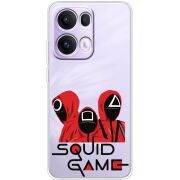 Прозорий чохол BoxFace OPPO Reno 13 Pro 5G siquid game люди в красном
