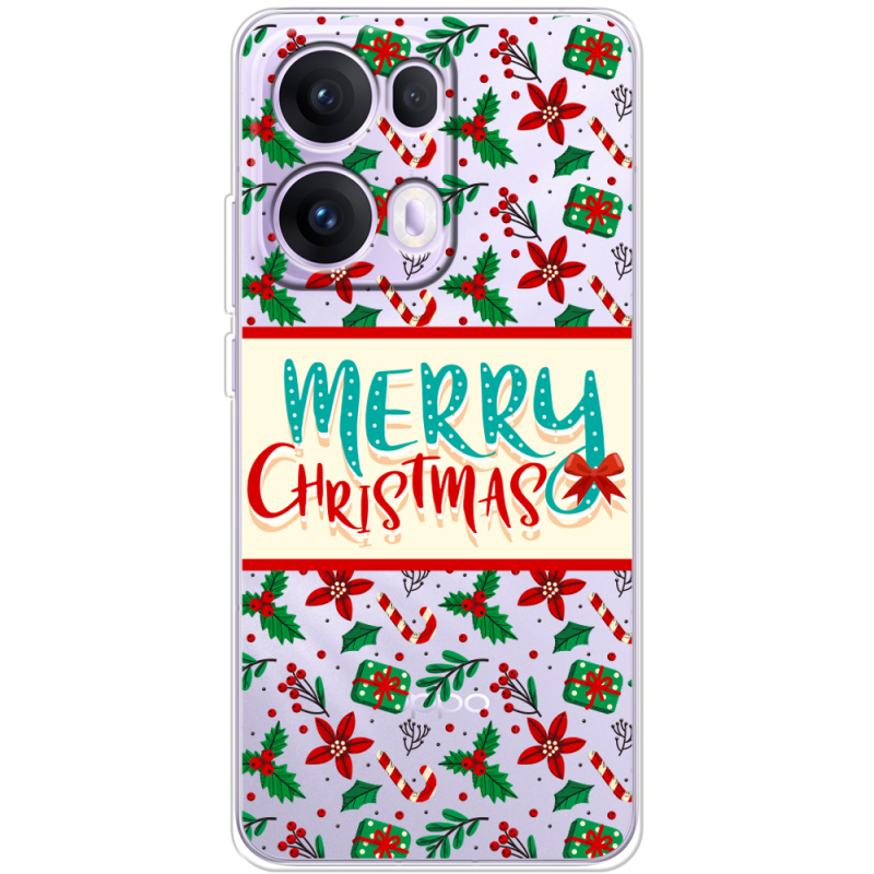 Прозорий чохол BoxFace OPPO Reno 13 Pro 5G Vintage Christmas Pattern
