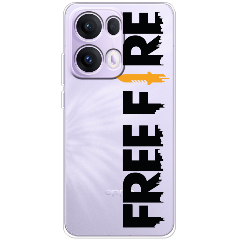 Прозорий чохол BoxFace OPPO Reno 13 Pro 5G Free Fire Black Logo