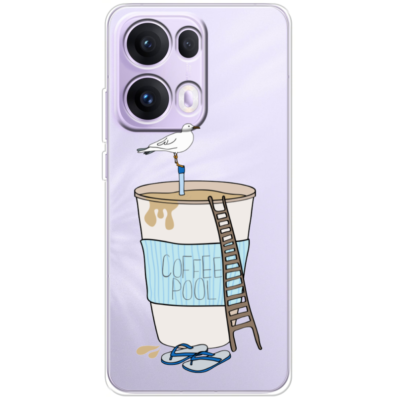 Прозорий чохол BoxFace OPPO Reno 13 Pro 5G Segull in Cofee Pool