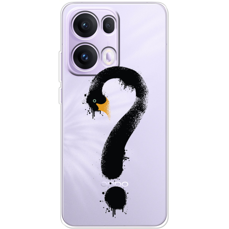 Прозорий чохол BoxFace OPPO Reno 13 Pro 5G Swan question