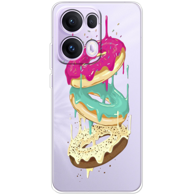 Прозорий чохол BoxFace OPPO Reno 13 Pro 5G Donuts