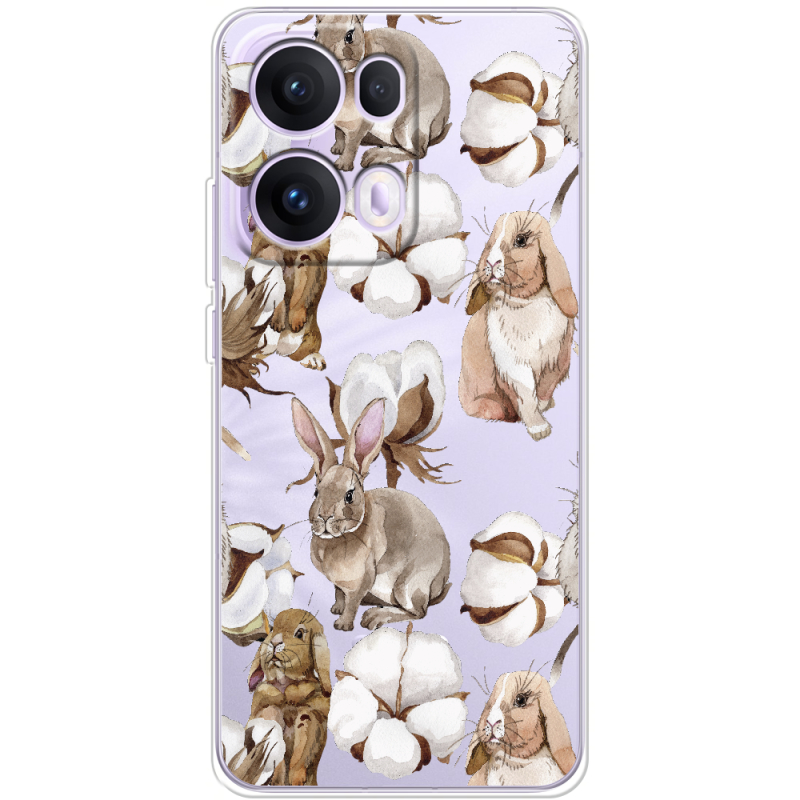 Прозорий чохол BoxFace OPPO Reno 13 Pro 5G Cotton and Rabbits