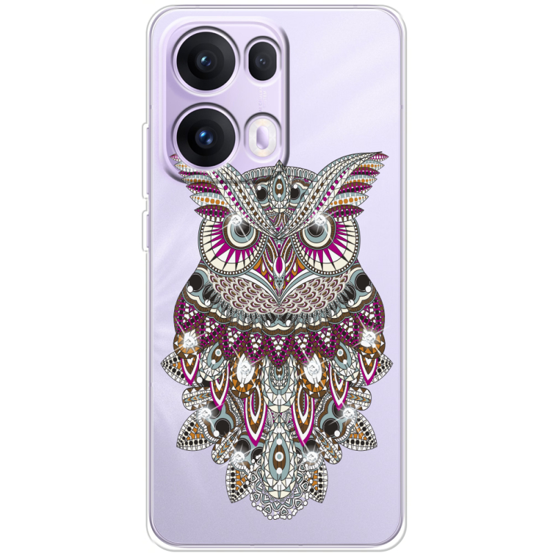 Чохол зі стразами OPPO Reno 13 Pro 5G Owl