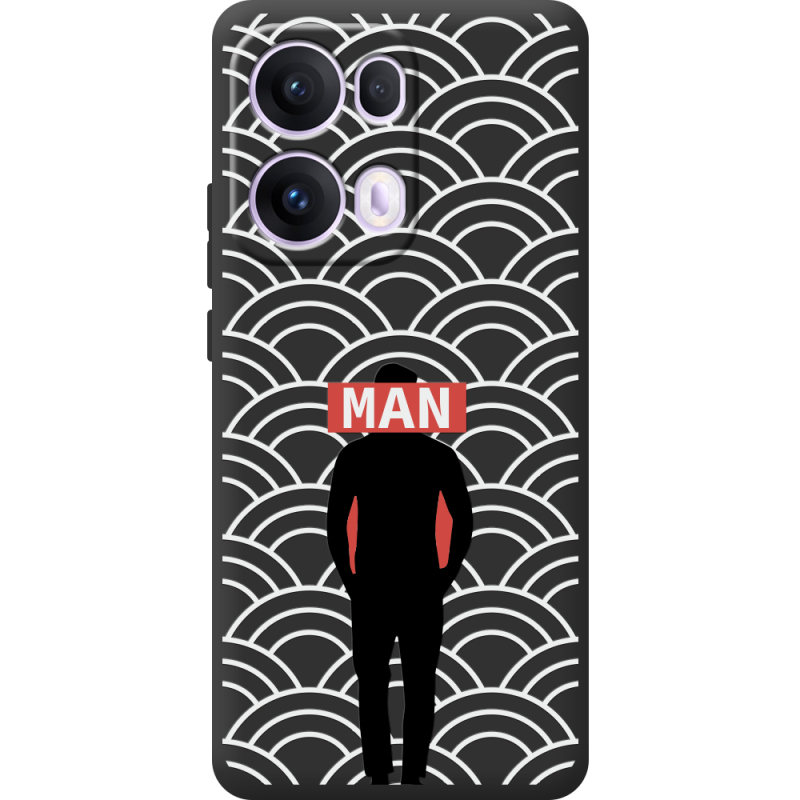 Чорний чохол BoxFace OPPO Reno 13 Pro 5G Man Pattern