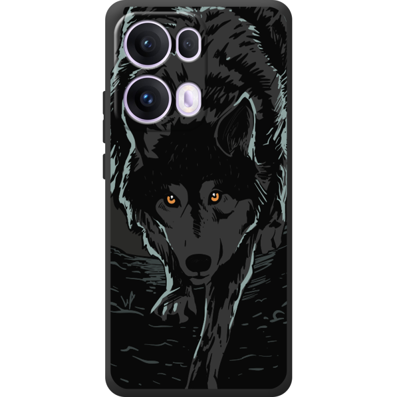 Чорний чохол BoxFace OPPO Reno 13 Pro 5G Wolf