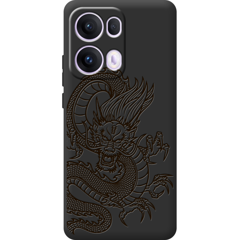 Чорний чохол BoxFace OPPO Reno 13 Pro 5G Chinese Dragon