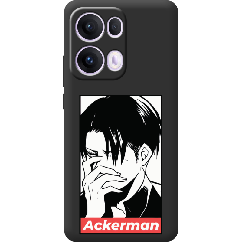 Чорний чохол BoxFace OPPO Reno 13 Pro 5G Attack On Titan - Ackerman