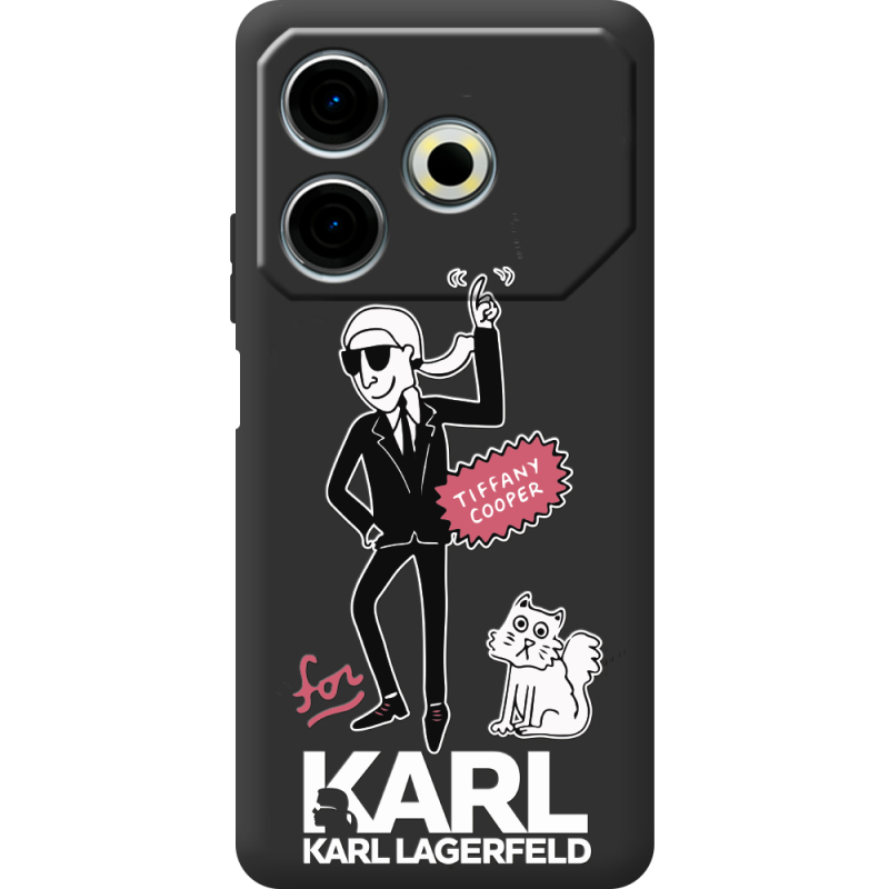 Черный чехол BoxFace Tecno POVA 6 Neo For Karl