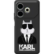 Черный чехол BoxFace Tecno POVA 6 Neo Cat in Black