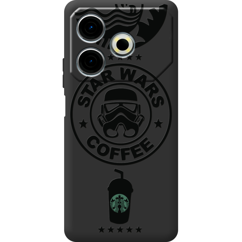Черный чехол BoxFace Tecno POVA 6 Neo Dark Coffee