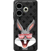 Черный чехол BoxFace Tecno POVA 6 Neo looney bunny