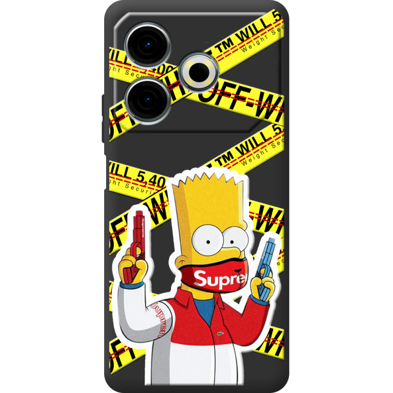 Черный чехол BoxFace Tecno POVA 6 Neo White Bart