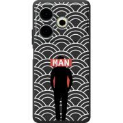 Черный чехол BoxFace Tecno POVA 6 Neo Man Pattern