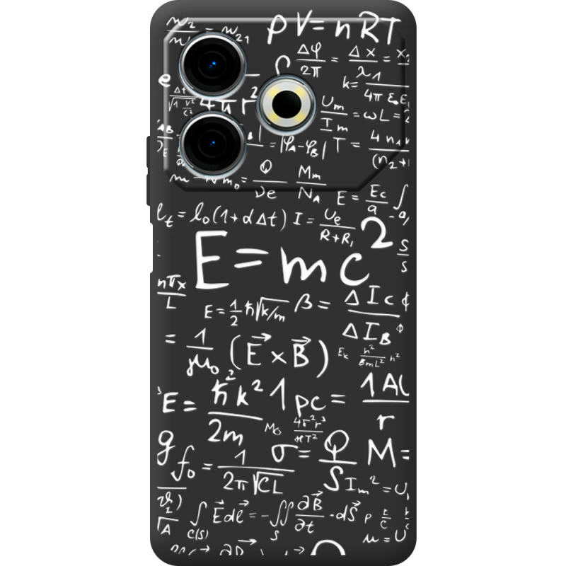 Черный чехол BoxFace Tecno POVA 6 Neo E=mc2