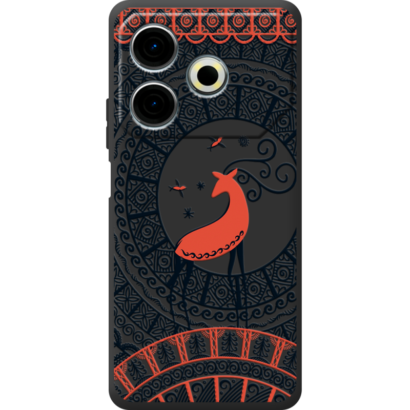 Черный чехол BoxFace Tecno POVA 6 Neo Ornament