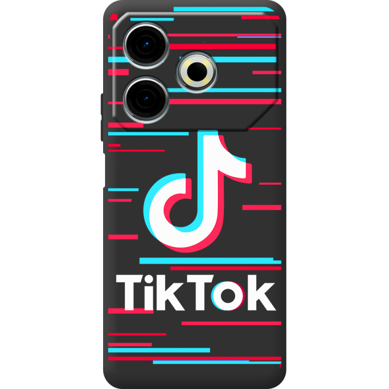 Черный чехол BoxFace Tecno POVA 6 Neo Tik Tok