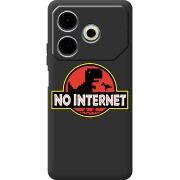 Черный чехол BoxFace Tecno POVA 6 Neo No Internet