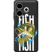 Черный чехол BoxFace Tecno POVA 6 Neo Fish