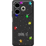 Черный чехол BoxFace Tecno POVA 6 Neo Among Us Invisible