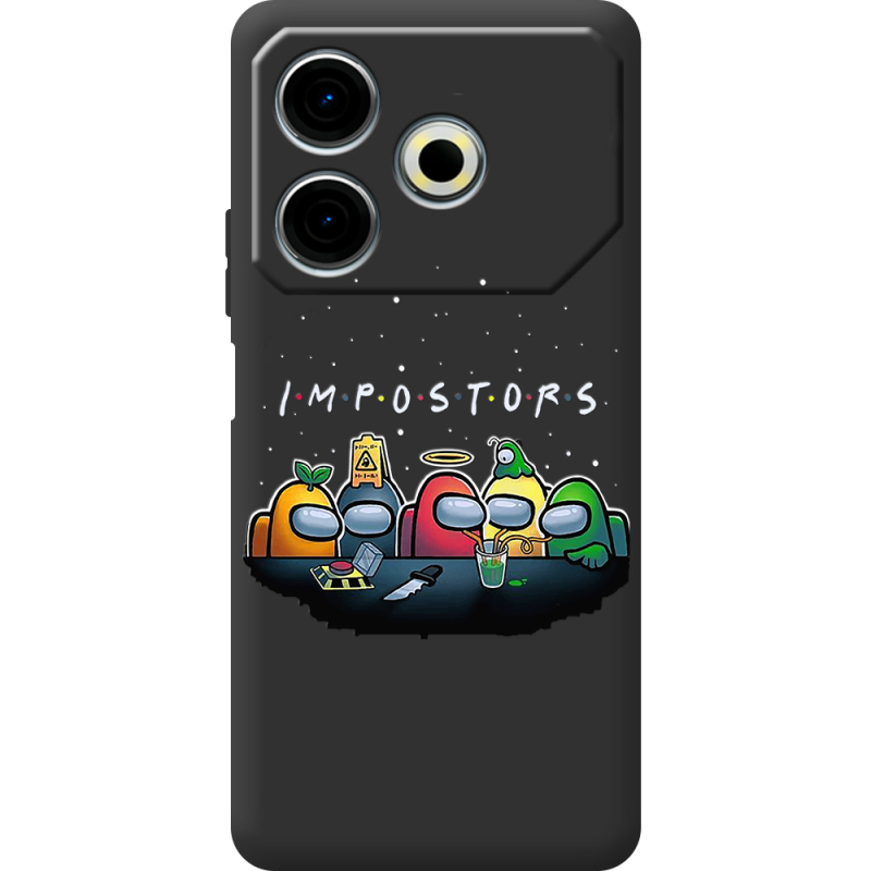 Черный чехол BoxFace Tecno POVA 6 Neo Among Us Impostors