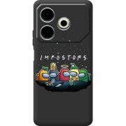 Черный чехол BoxFace Tecno POVA 6 Neo Among Us Impostors