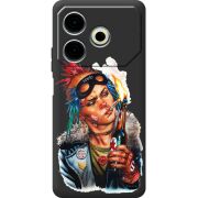 Черный чехол BoxFace Tecno POVA 6 Neo Tanker Girl