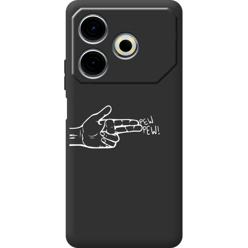 Черный чехол BoxFace Tecno POVA 6 Neo Pew Pew