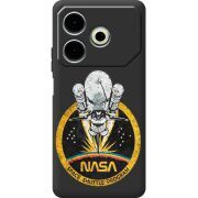 Черный чехол BoxFace Tecno POVA 6 Neo NASA Spaceship