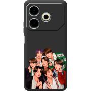 Черный чехол BoxFace Tecno POVA 6 Neo BTS