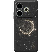 Черный чехол BoxFace Tecno POVA 6 Neo Moon