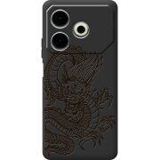 Черный чехол BoxFace Tecno POVA 6 Neo Chinese Dragon
