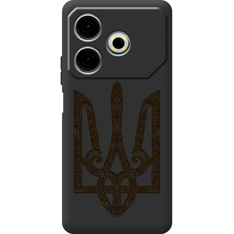 Черный чехол BoxFace Tecno POVA 6 Neo Ukrainian Trident