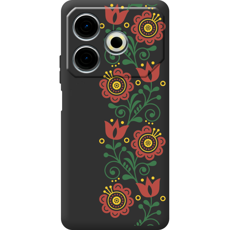 Черный чехол BoxFace Tecno POVA 6 Neo Ethno