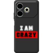 Черный чехол BoxFace Tecno POVA 6 Neo I'm Crazy